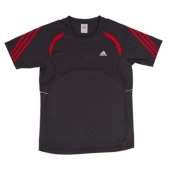 Adidas เสื้อ ADNA SS TEE ไซส์ L - Soildgrey/Red ไซส์ Lผลิตจาก Polyesterเย็บแบบ Interlock